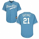 Los Angeles Dodgers #21 Zack Greinke Light Blue Cooperstown Stitched Jersey JiaSu,baseball caps,new era cap wholesale,wholesale hats